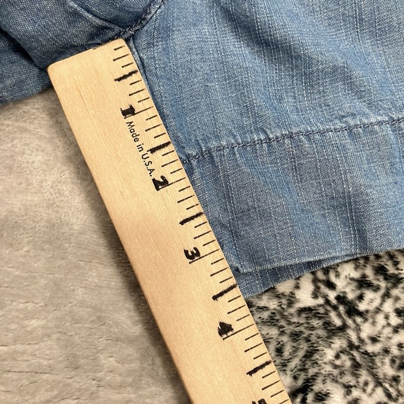 Elie Tahari Chambray Shorts Womens Size 4 Blue Tie Waist Lightweight Summer NWOT - Picture 5 of 12